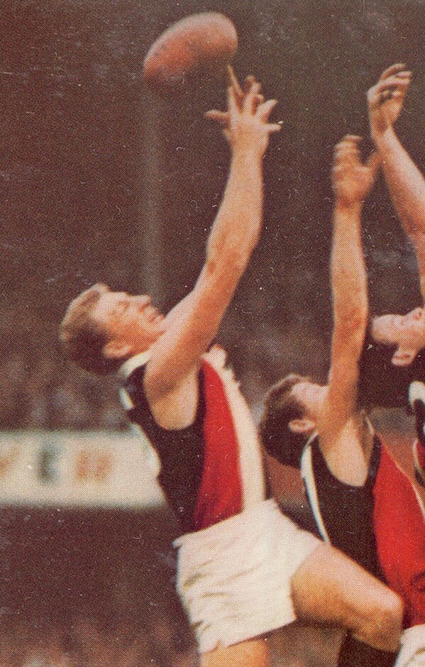 An atrocious winter's day and a disappearing footy formed the recipe for a famous St Kilda win against South Melbourne. - St Kilda Saints,South Melbourne
